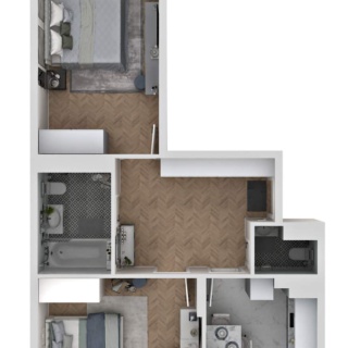 Объявление 2-к квартира, 70м2, 3/6 эт